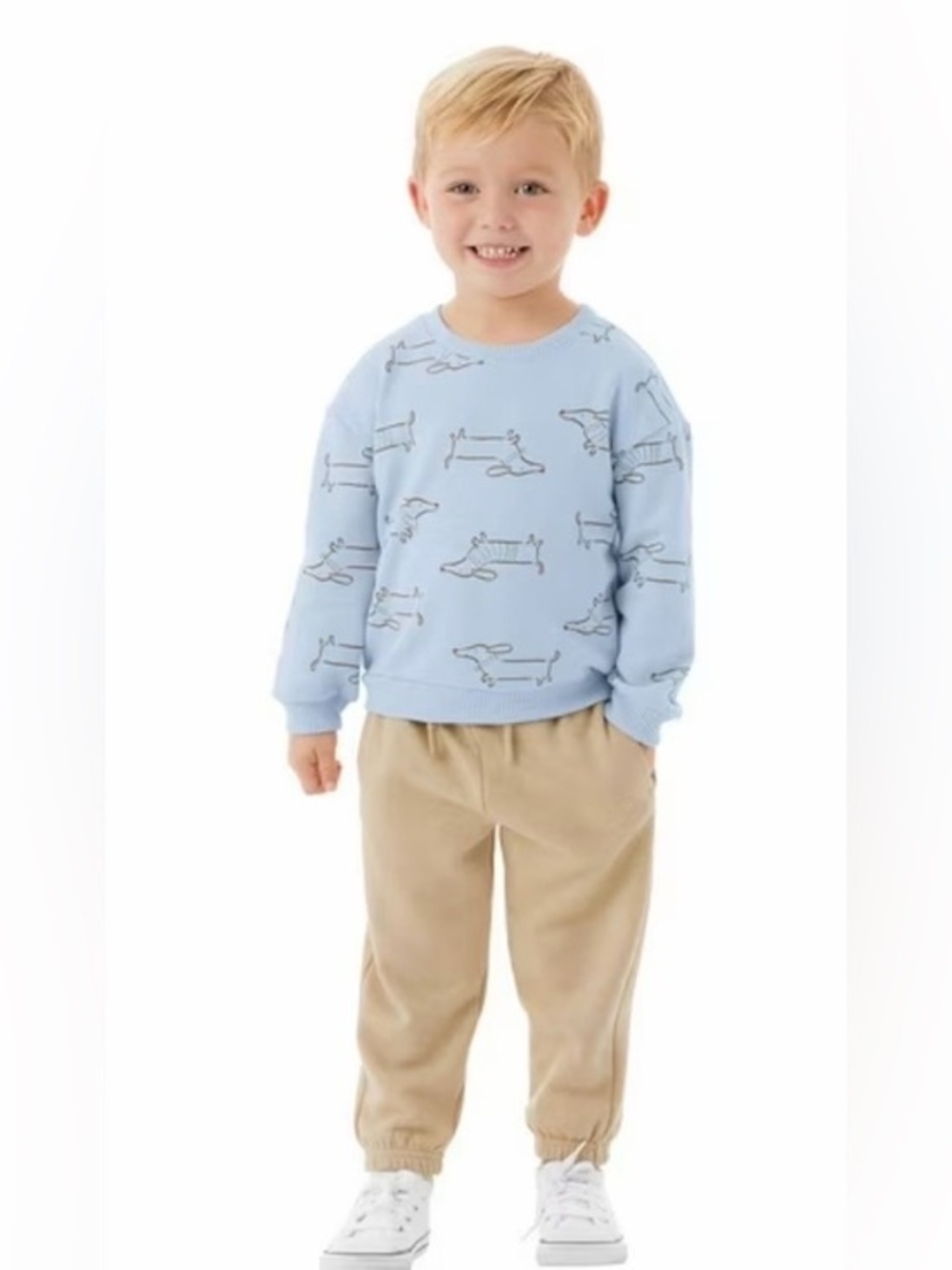 Member's Mark Toddler Boys 2-Piece Outfit Set Dachshund Print NWT Size 3T
